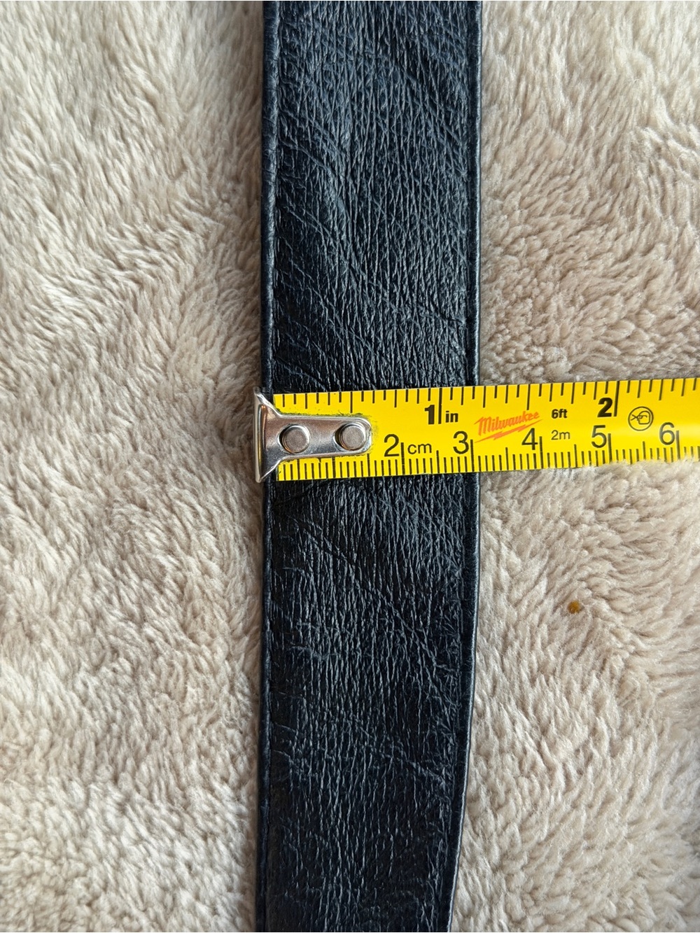 Black Leather tie belt - Picture 5 of 7
